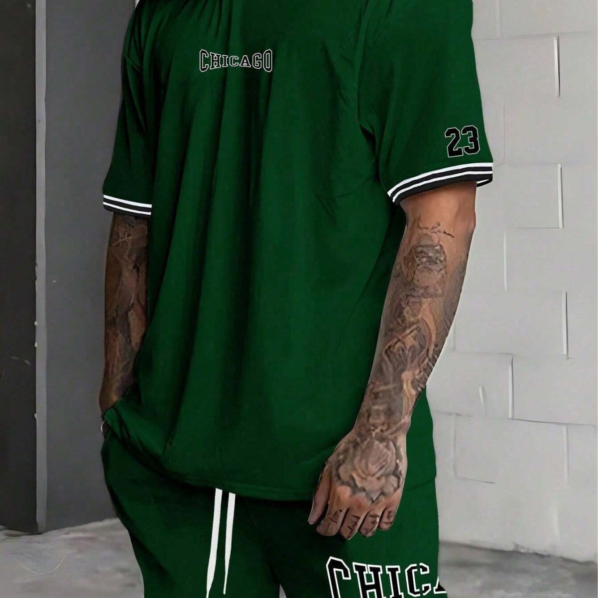Short-sleeved T-shirt Suit Men’s Summer New Fashion Trendy