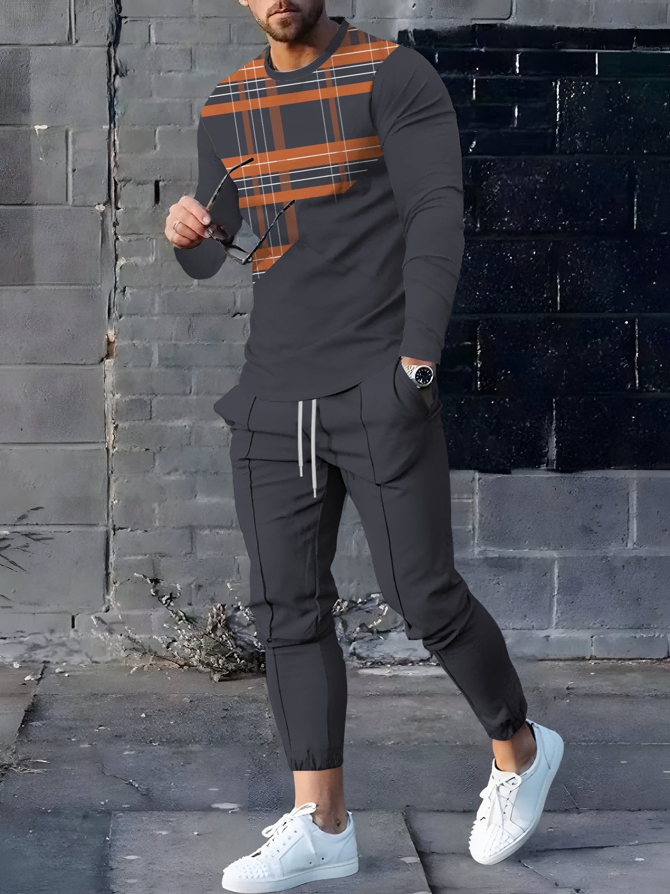 In Stock Wear Sports And Leisure Suit Printed T-shirt Length - 2323951 / S