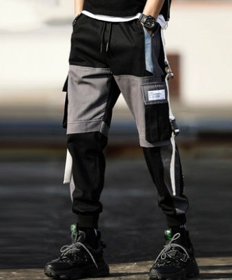 Trendy Tide Brand Spring Loose Summer Thin Overalls Men - 9918black / S