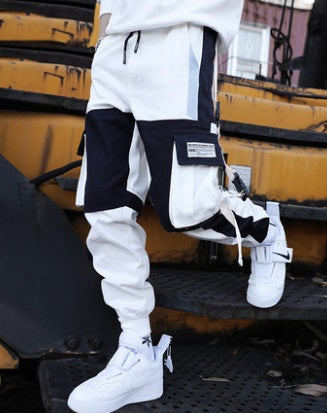 Trendy Tide Brand Spring Loose Summer Thin Overalls Men - 9918white / S