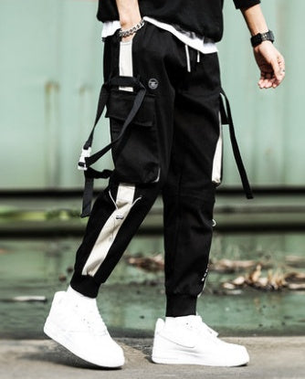 Trendy Tide Brand Spring Loose Summer Thin Overalls Men - 9922black / S