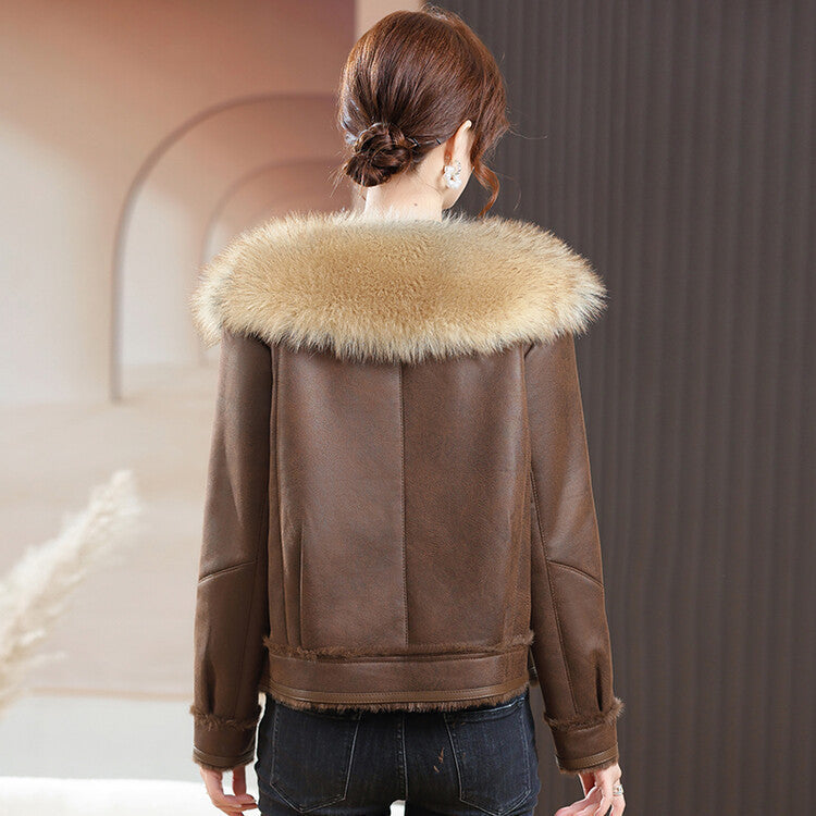 Middle-aged Women’s Clothing Winter Leather Coat Casual Fashionable Jacket