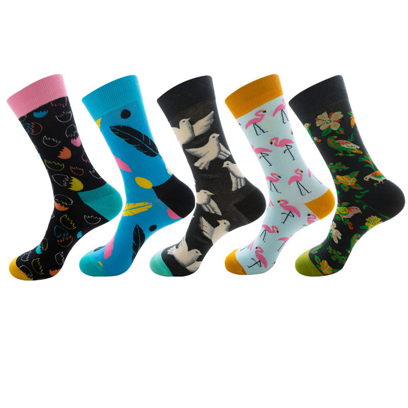 Men’s And Women’s Fashion Animal Jacquard Socks - AF0816 / One size / 5Pair
