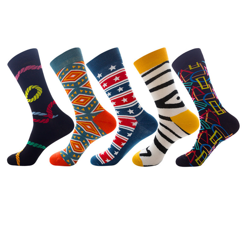 Men’s And Women’s Fashion Animal Jacquard Socks - AF0819 / One size / 5Pair
