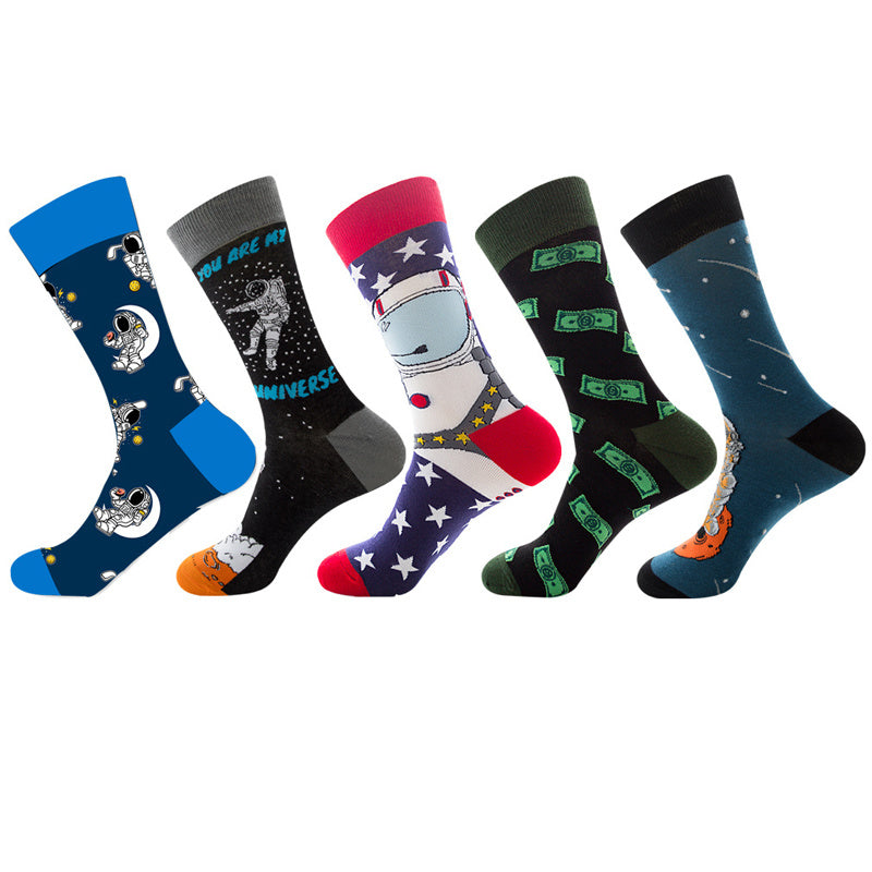 Men’s And Women’s Fashion Animal Jacquard Socks - AF087 / One size / 5Pair