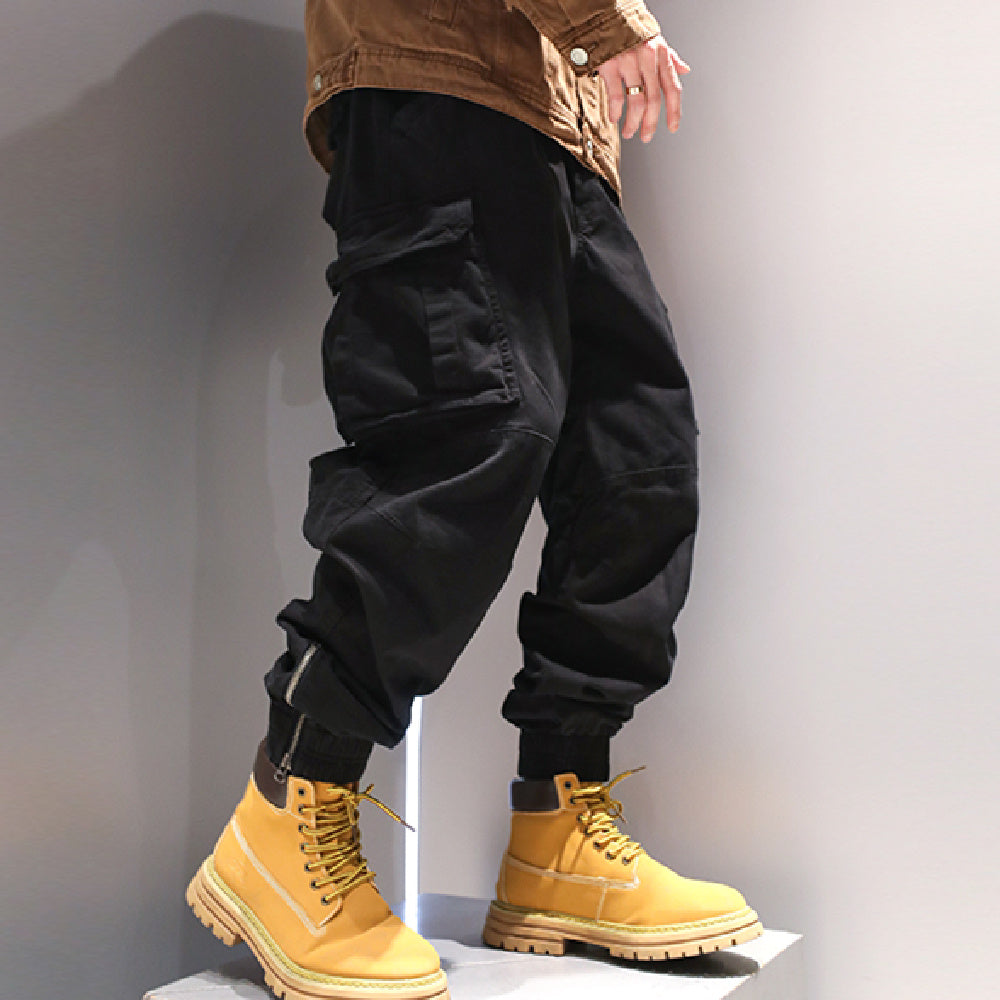 Foot Binding Zipper Design Niche Casual Pants