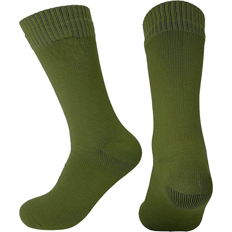 Waterproof Socks Autumn And Winter Thickening Breathable Cotton Men’s Stockings - Army Green / S / 1pairs