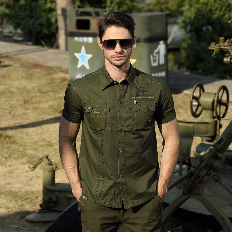 Men’s casual military shirt