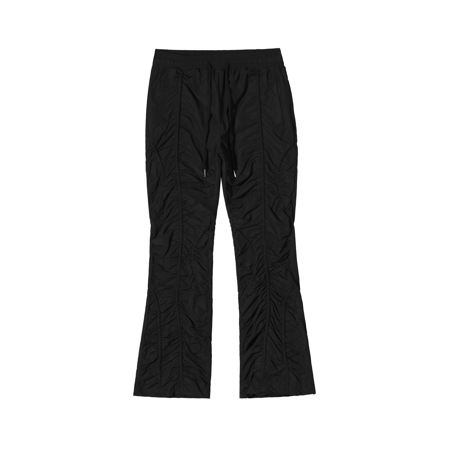 Men’s Pleated Straight Tube Loose Street High Street Sports Casual Pants - Black / M