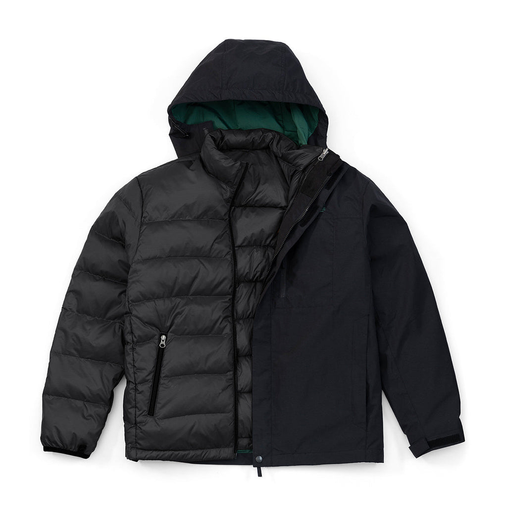 Outdoor Light Waterproof Detachable Liner Jacket - Black / S