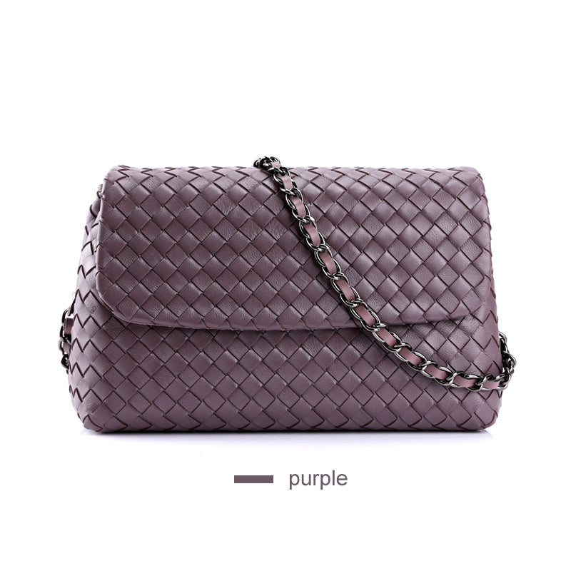VELNAS Sheepskin Bag Luxury Clothing Statement Piece - Purple