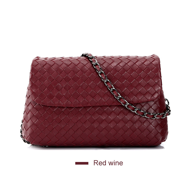 VELNAS Sheepskin Bag Luxury Clothing Statement Piece - Wine Red