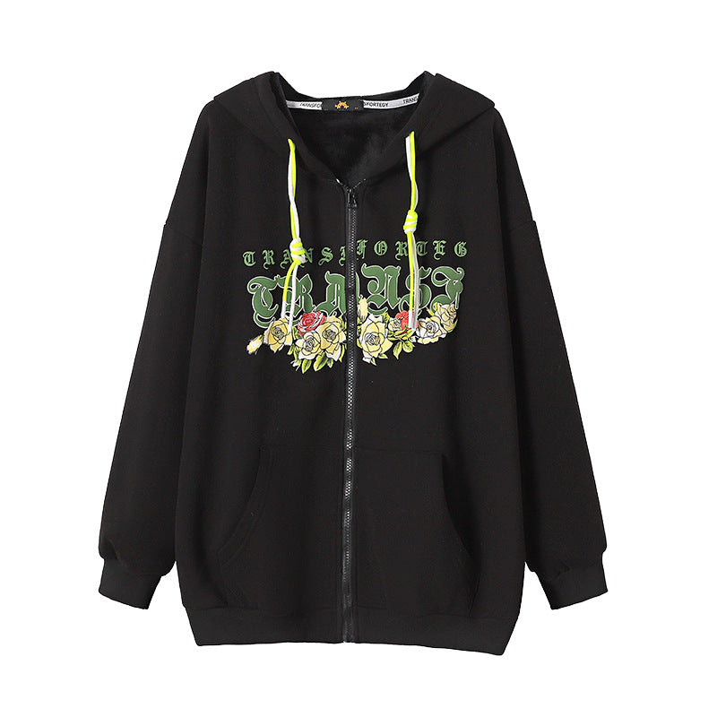 Women’s Velvet Padded Thickened Sweater Warm Hooded