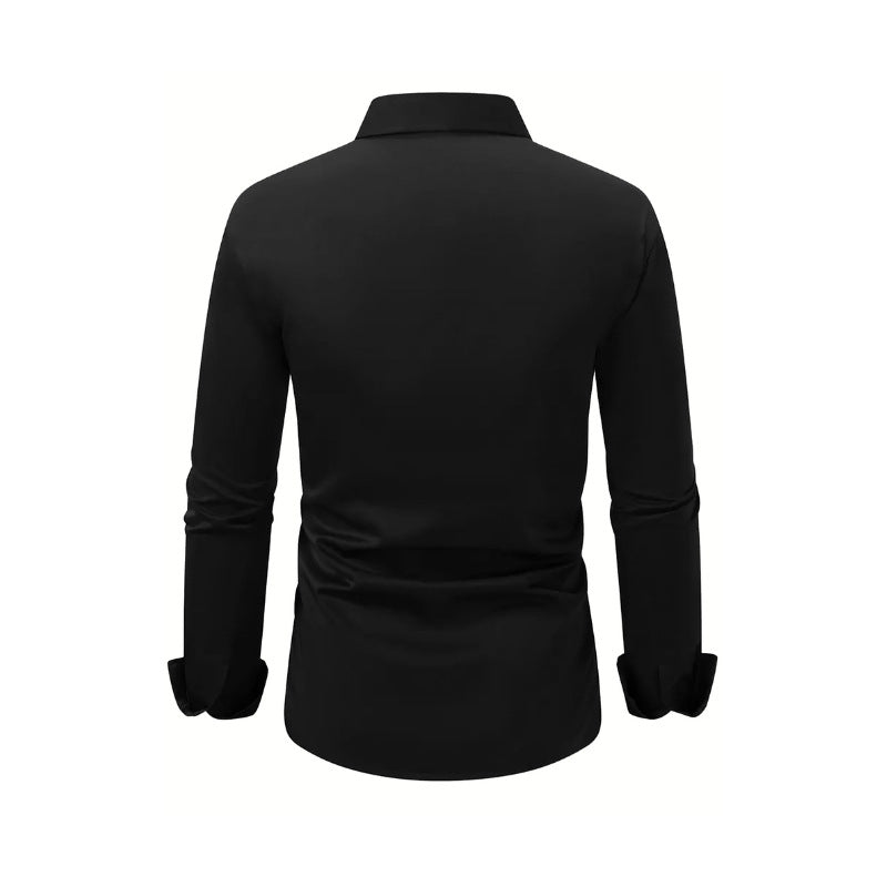 Men’s Long Sleeve Business Formal Wear Slim Fit Shirt