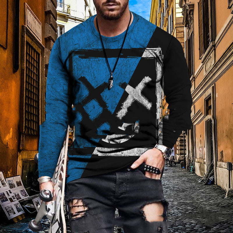 Color Block Printed Tops For Men - 2 Style / XXS