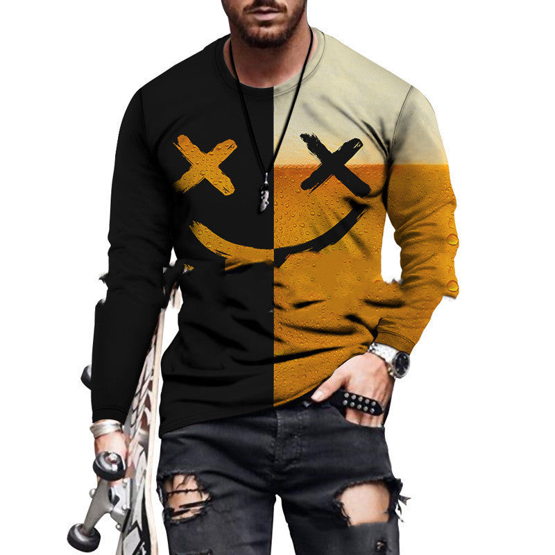 Color Block Printed Tops For Men - 8 Style / XXS