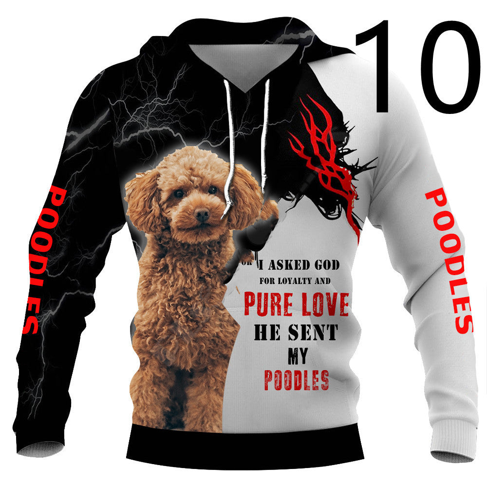Thin 3D Digital Printing Hooded Sweatshirt - 10 Style / XS