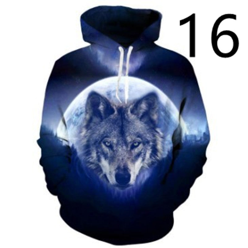 Thin 3D Digital Printing Hooded Sweatshirt - 16 Style / XS