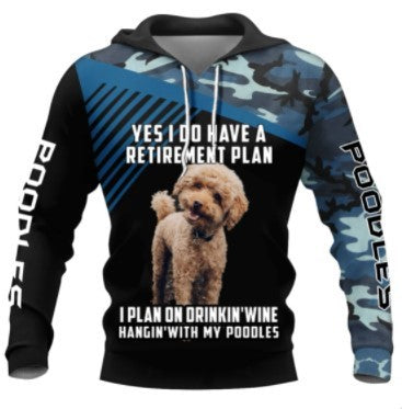 Thin 3D Digital Printing Hooded Sweatshirt