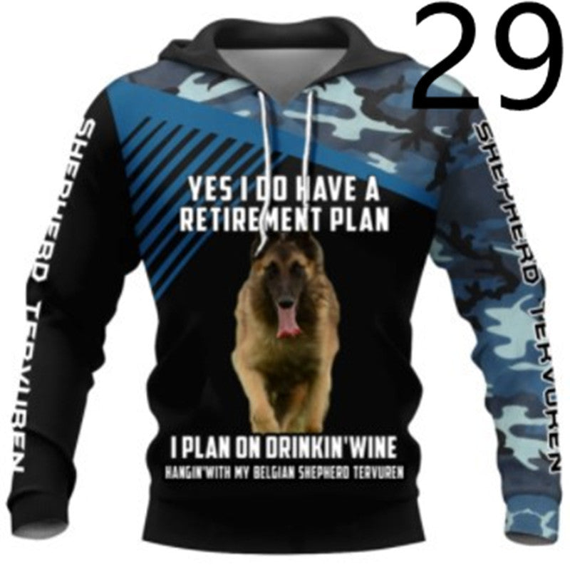 Thin 3D Digital Printing Hooded Sweatshirt - 29Style / XS