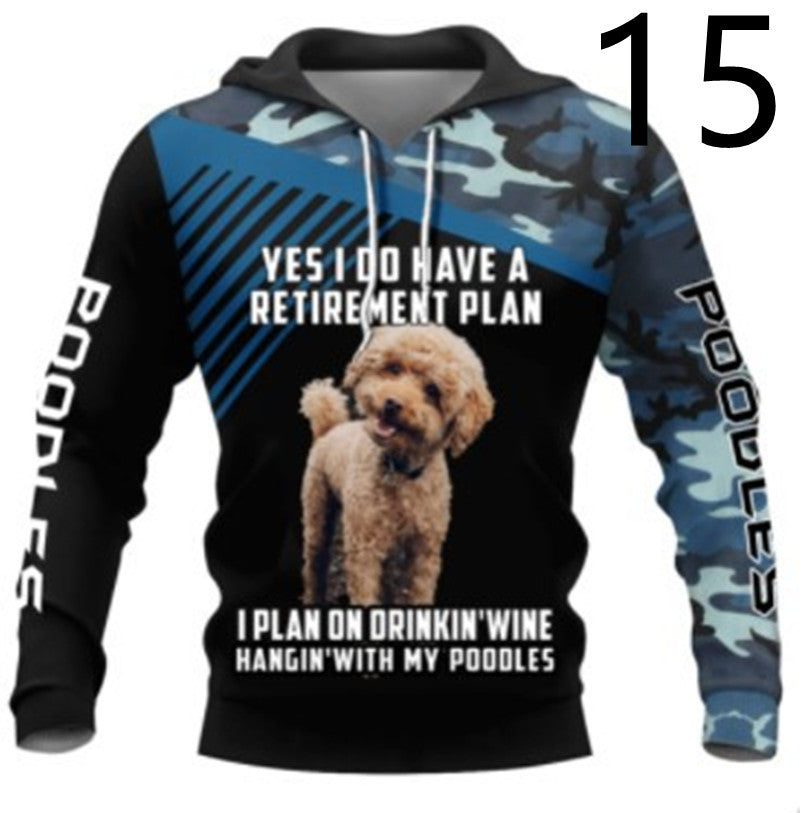 Thin 3D Digital Printing Hooded Sweatshirt