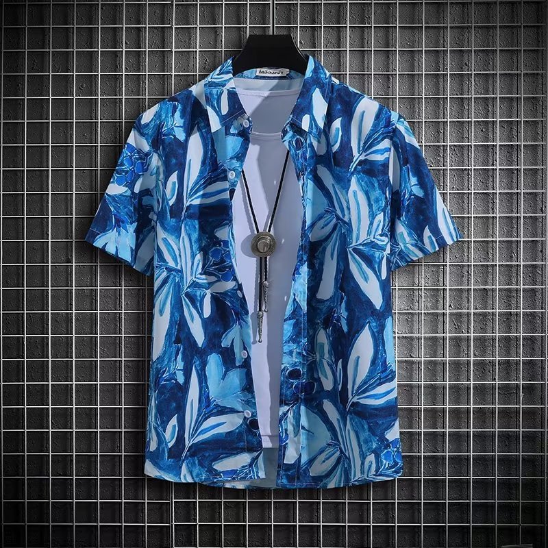 Men’s Summer Niche Design Loose Plus Size Casual Shirt