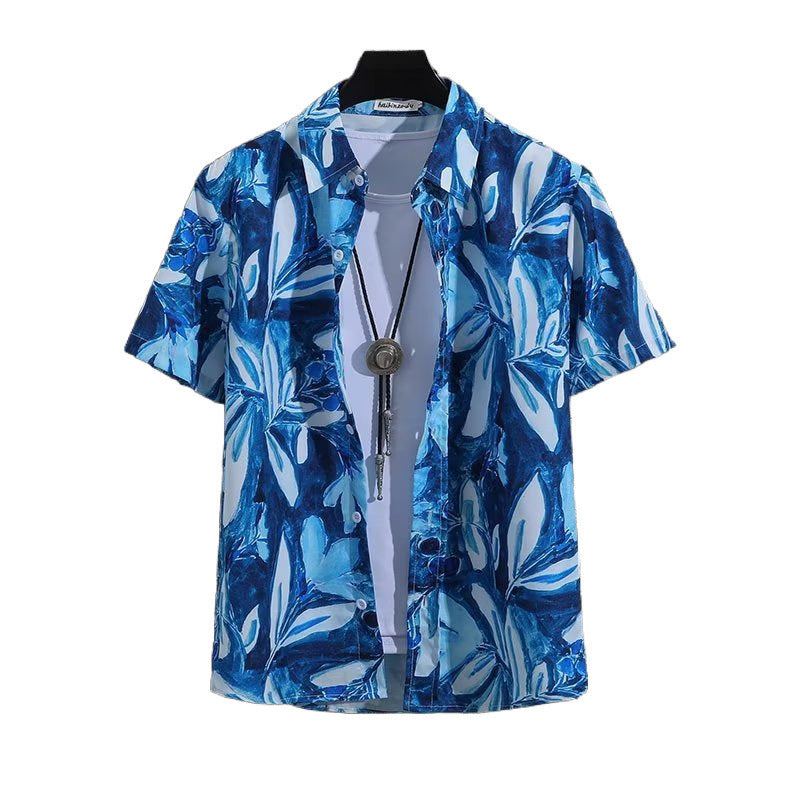 Men’s Summer Niche Design Loose Plus Size Casual Shirt