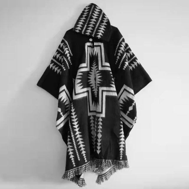 Vintage Ethnic Print Jumper Men’s Hoodie