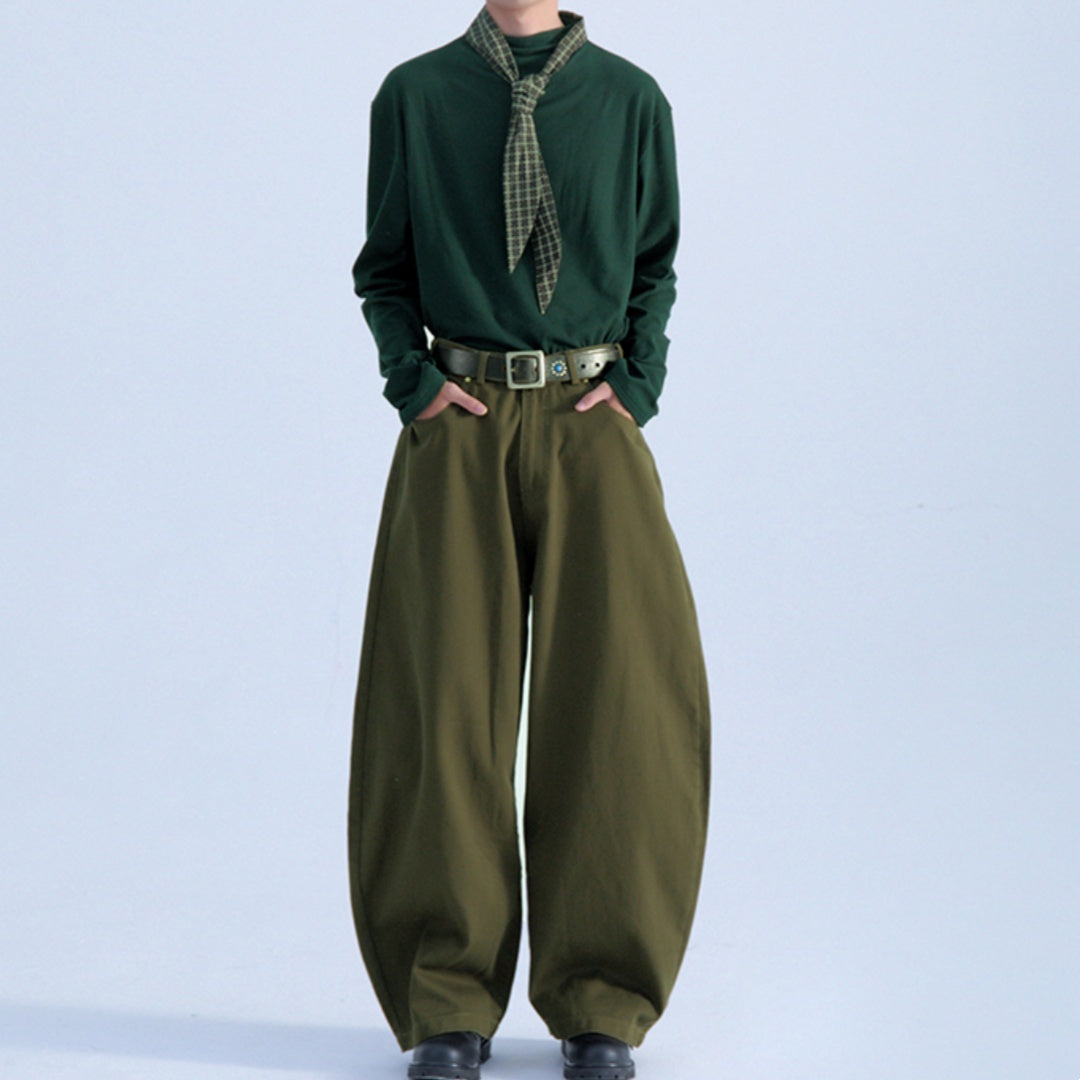 Men’s Retro Minority Vintage Style Profile Radish Overalls - Green / S