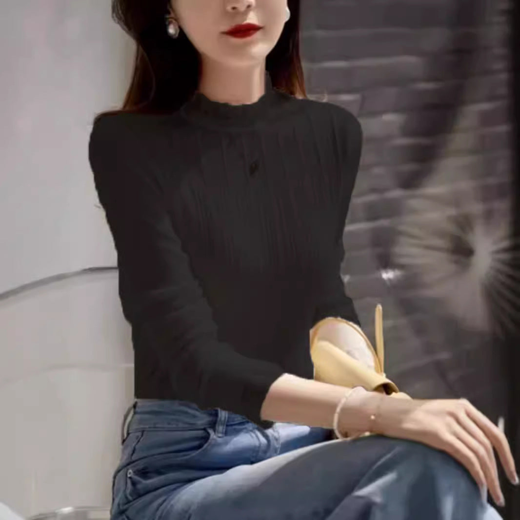 French Chic Small Top Lace Bottoming Shirt For Women