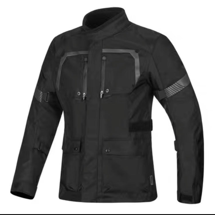 Warm And Waterproof Pull Four-season Motorcycle Clothing - Black top / S