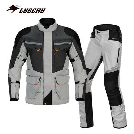 Warm And Waterproof Pull Four-season Motorcycle Clothing - LY903 Dark Grey suit set / 2XL