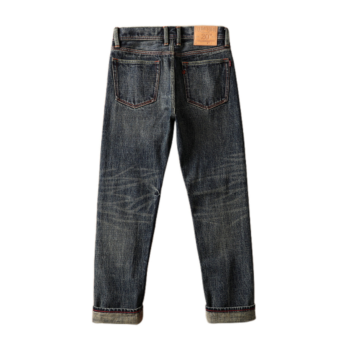 Retro Autumn And Winter Thickening Trousers - Washed Blue Cropped / 28