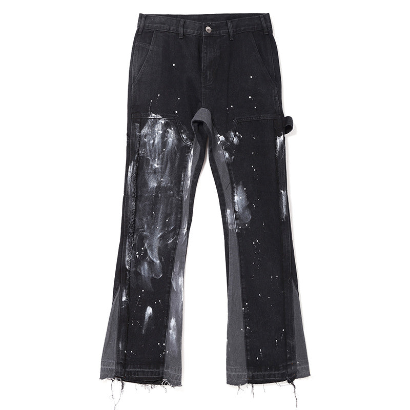 Whoa Gift Chain Jeans Pants Hiphop Wash oOld Splash - Black / M