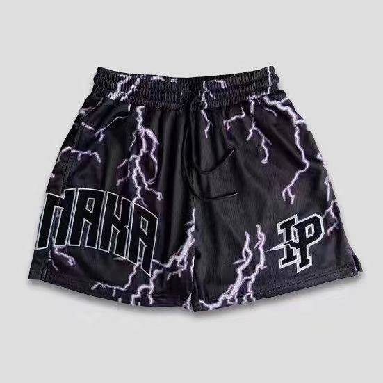 Men’s Sports Quick-drying Cropped Shorts Casual Basketball Running - Black / M