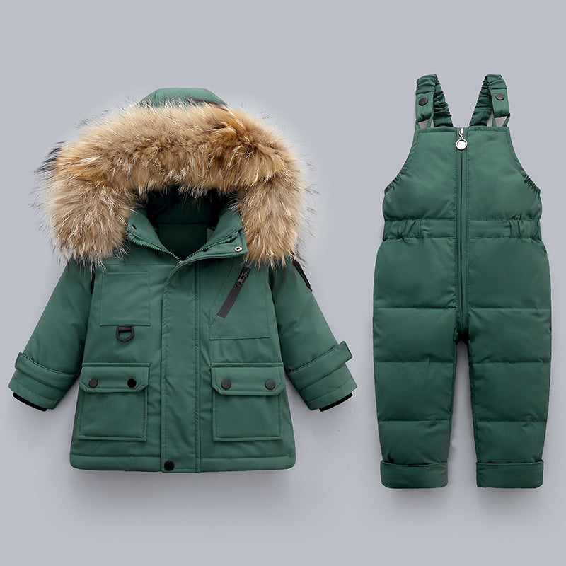 Winter Baby Boy’s Down Jacket Suit