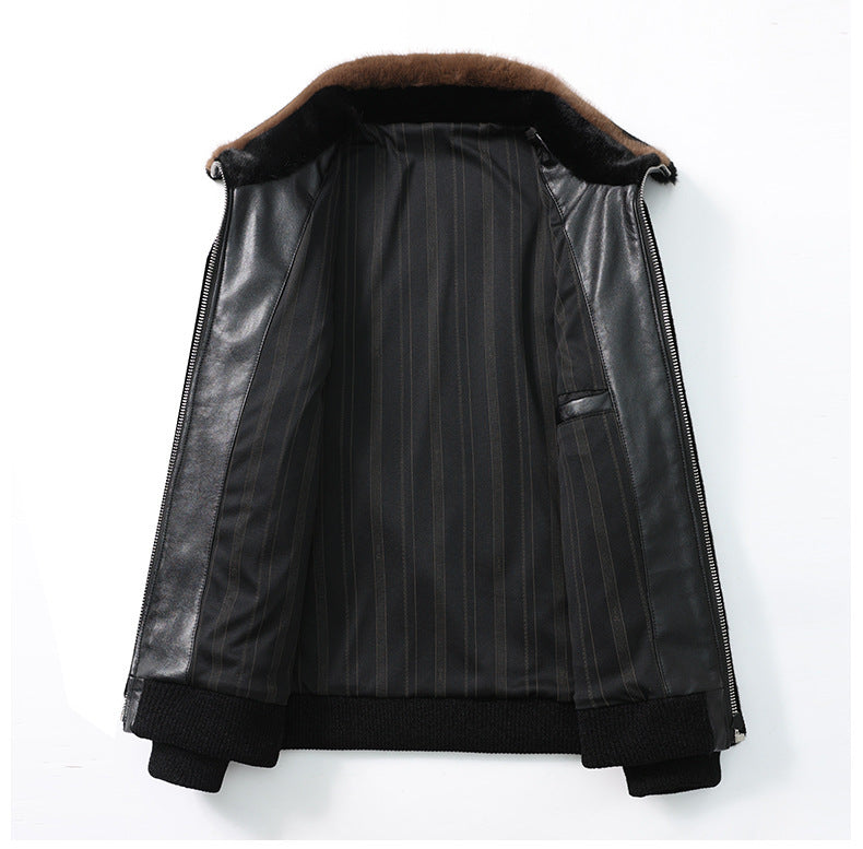 Winter Men’s Warm Mink Fur Jacket Coat