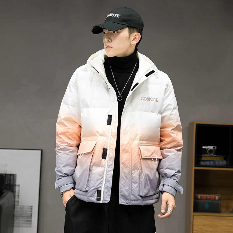 Winter new trendy brand down jacket men’s casual - Orange / 3XL