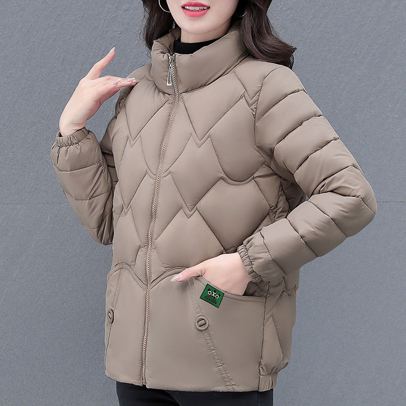 High-end Down Cotton-padded Coat For Women Winter Thickened - Camel / L