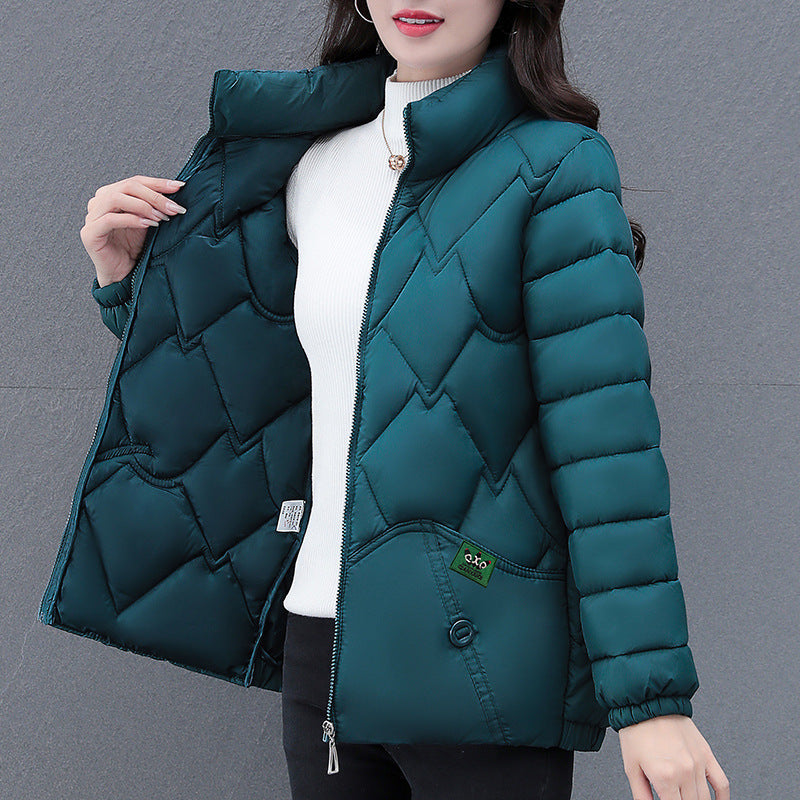 High-end Down Cotton-padded Coat For Women Winter Thickened - Dark Turquoise Green / L