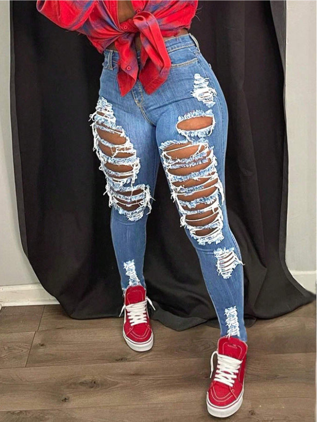Women’s Beggar Denim Skinny Pants - Middleblue Colors / XS