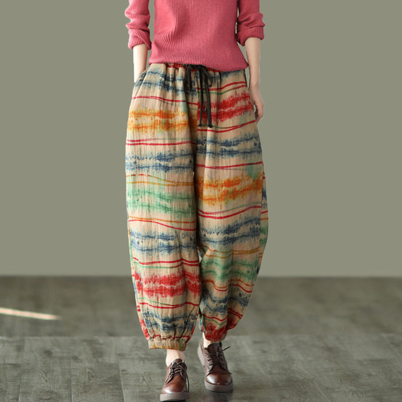 Women’s Fashion Casual Pants Slim Bloomers - Lottery terms / One size