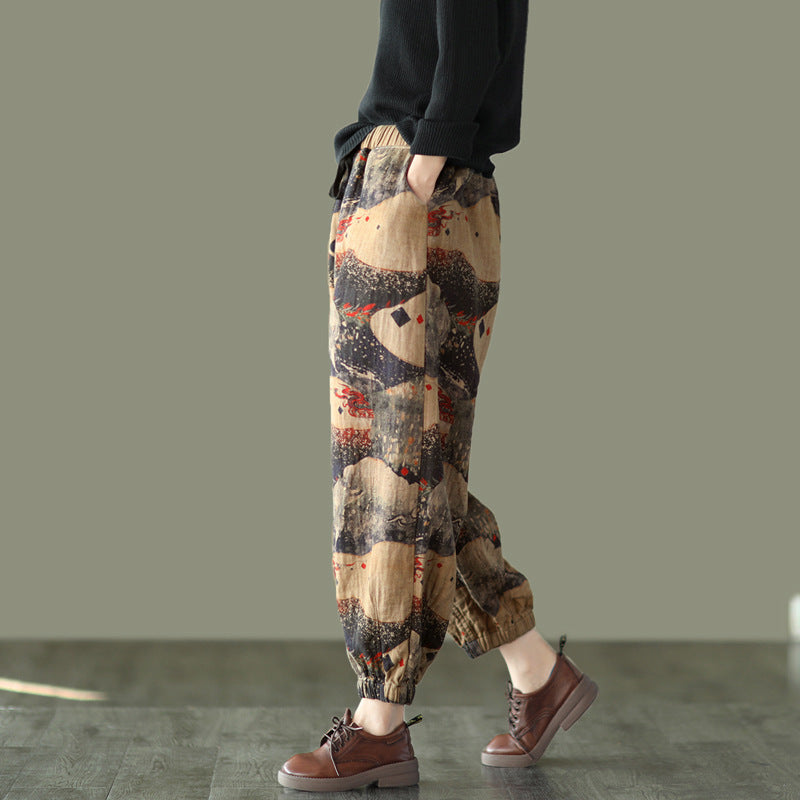 Women’s Fashion Casual Pants Slim Bloomers - Mountain View / One size