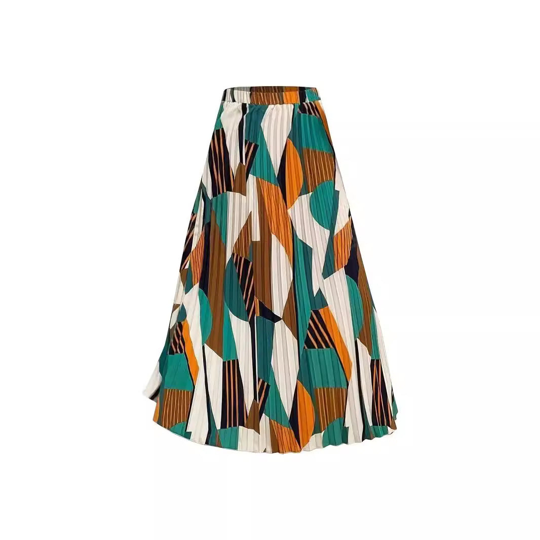 Women’s Fashion Casual Printing Skirt - Color / S