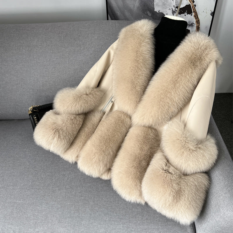 Women’s Fur Coat A Young Down Jacket Thickened To Keep Warm