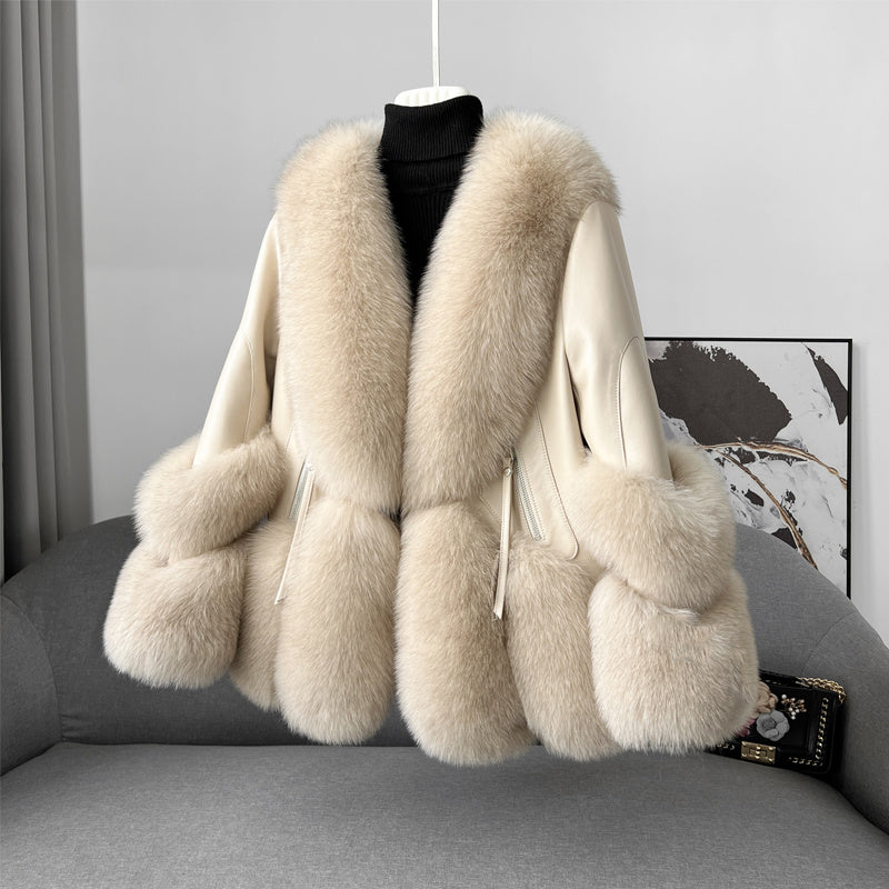 Women’s Fur Coat A Young Down Jacket Thickened To Keep Warm