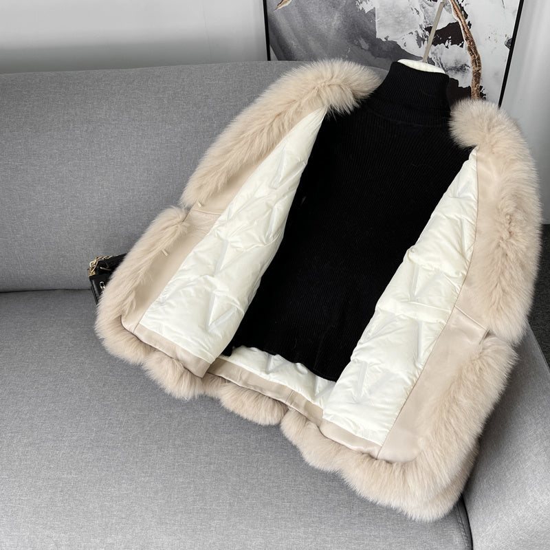 Women’s Fur Coat A Young Down Jacket Thickened To Keep Warm