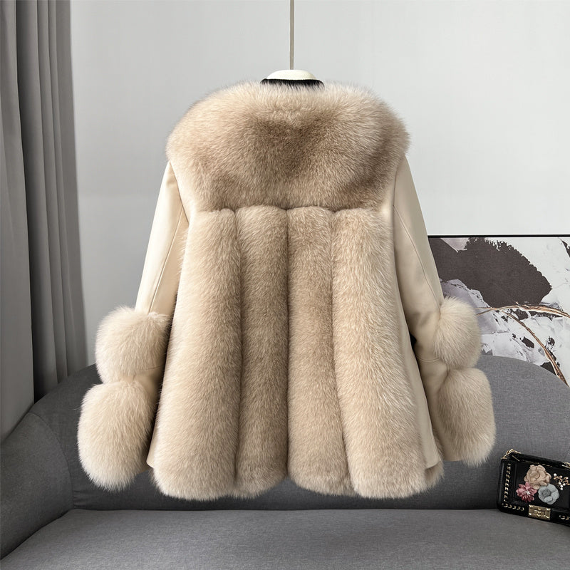 Women’s Fur Coat A Young Down Jacket Thickened To Keep Warm
