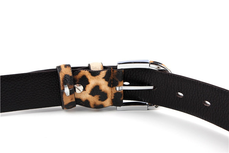 Women’s Leopard Leather Belt