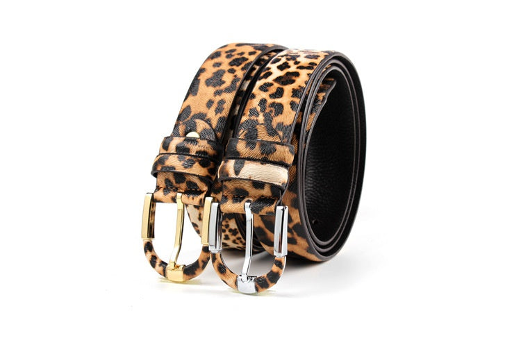 Women’s Leopard Leather Belt